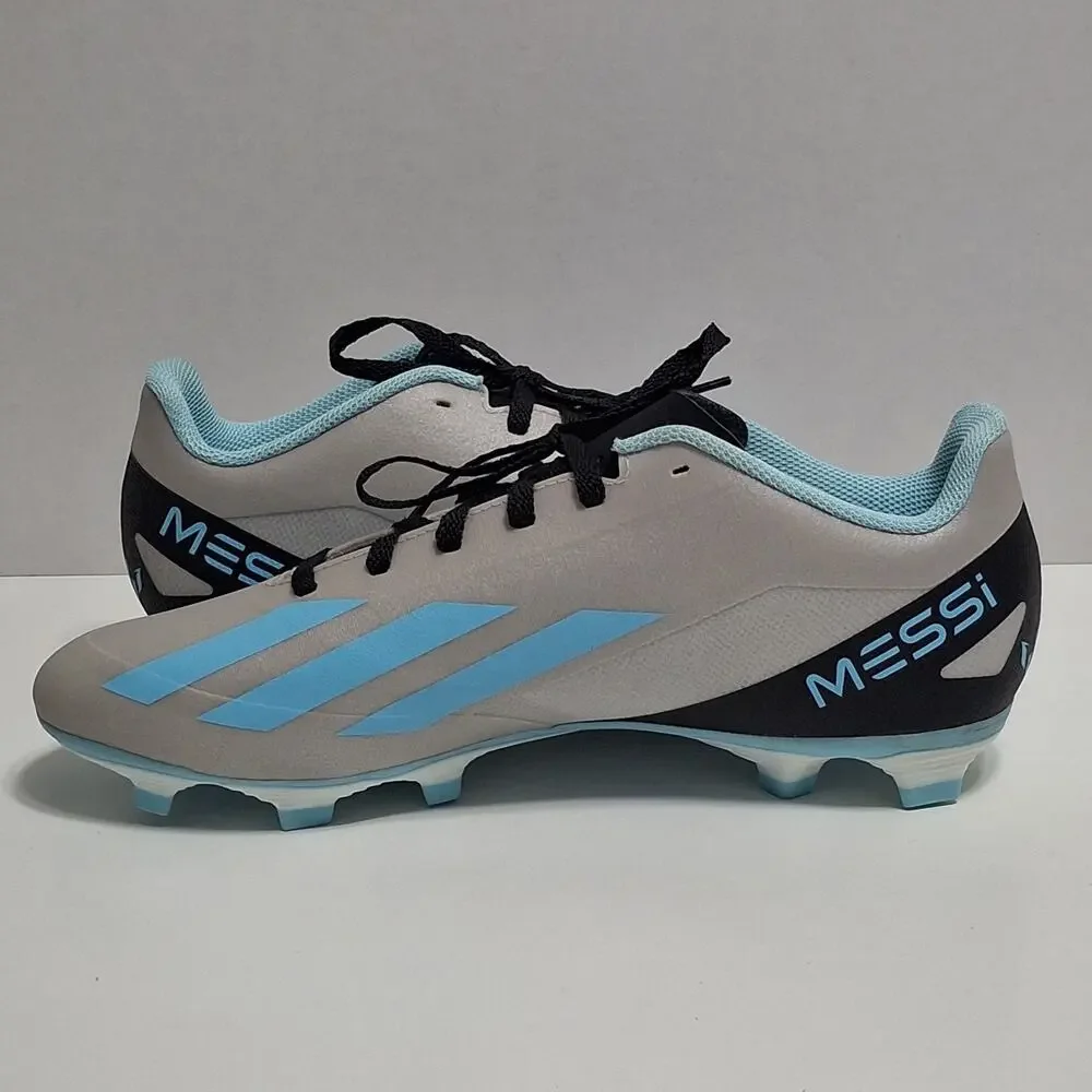 Adidas X Crazyfast Messi.3 FG Soccer Cleats Silver/Blue IE4078 Men’s Size 7 1/2